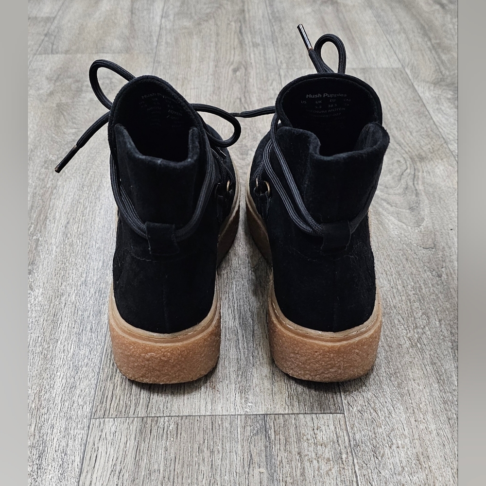 Hush Puppies Black Suede Moyen Chukka Lace Up Boot-Size 7.5 - Picture 5 of 10